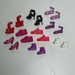 Lot of 9 Pairs Barbie Ballet Slippers Wedge Fashionista Heels Chelsea Shoes